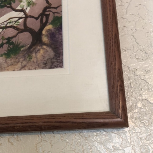 Signed original framed and matted southwest watercolor painting. - Picture 5 of 5